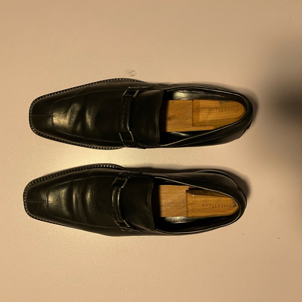 Donald J Pliner Shoes Sz 12M Black Loafer Leather Men Morion Made in Italy